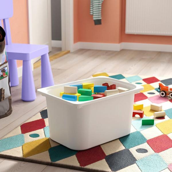 Стеллаж с контейнерами Ikea Trofast 2 56 x 34 x 44см cm / Массив / White photo 6