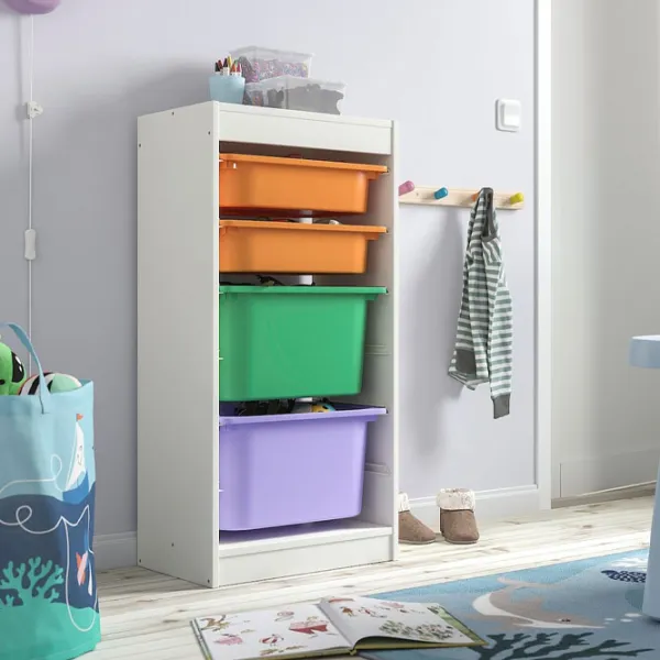 Стеллаж с контейнерами Ikea Trofast 4 94 x 46 x 30см cm / ЛДСП / White photo 5