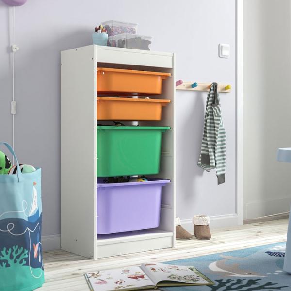 Стеллаж с контейнерами Ikea Trofast 4 94 x 46 x 30см cm / ЛДСП / White photo 5