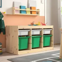 Стеллаж с контейнерами Ikea Trofast 6 52 x 93 x 44см cm / Массивная сосна / Дуб cонома photo 4