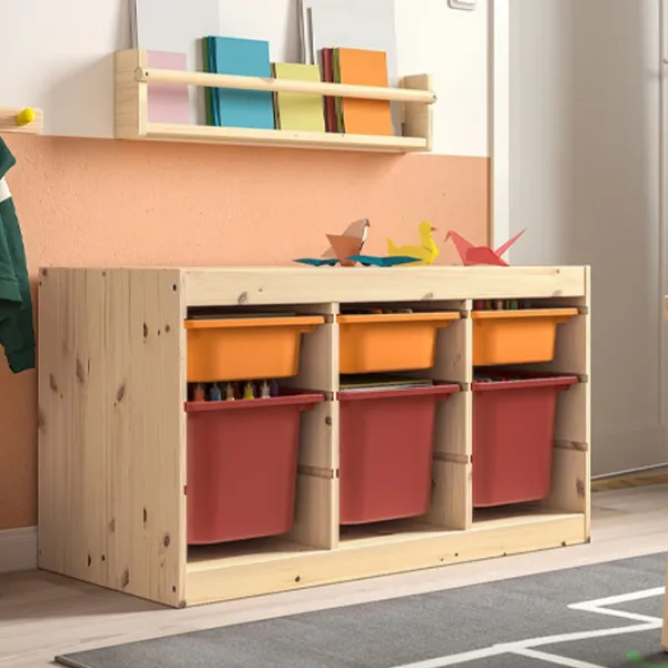 Etajeră cu containere Ikea Trofast 6 52 x 93 x 44 cm / Pin Masiv / Sonoma Oak photo 4