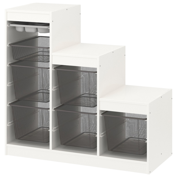 Стеллаж с контейнерами Ikea Trofast 6 94 x 99 x 44см cm / ЛДСП / White photo 1