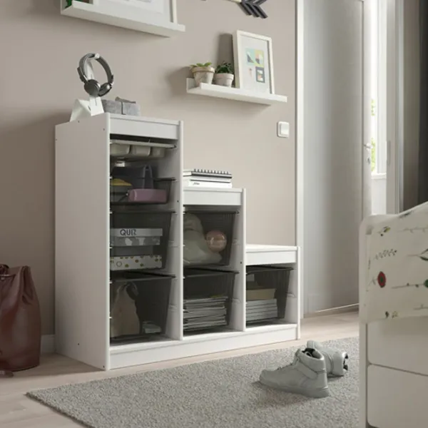 Стеллаж с контейнерами Ikea Trofast 6 94 x 99 x 44см cm / ЛДСП / White photo 3