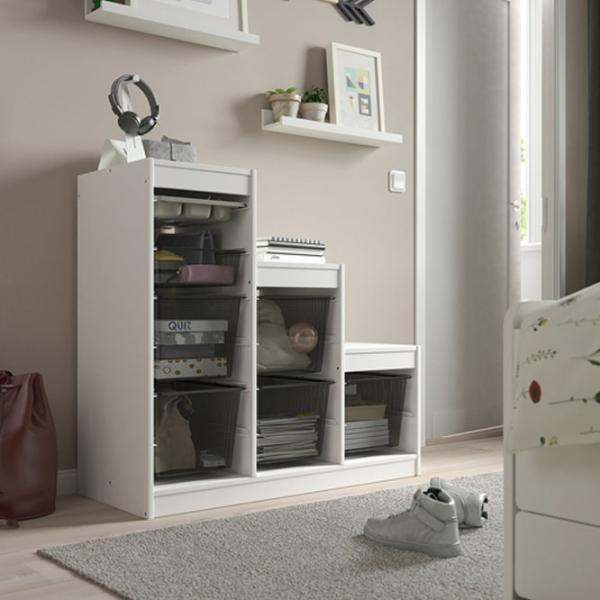 Стеллаж с контейнерами Ikea Trofast 6 94 x 99 x 44см cm / ЛДСП / White photo 3