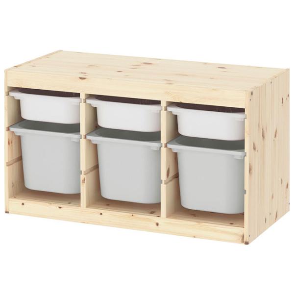Etajeră cu containere Ikea Trofast 6 52 x 93 x 44 cm / Pin Masiv / Sonoma Oak photo 1