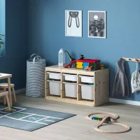 Стеллаж с контейнерами Ikea Trofast 6 52 x 93 x 44см cm / Массивная сосна / Дуб cонома photo 6