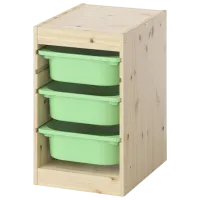 Etajeră cu containere Ikea Trofast 3 52 x 32 x 44 cm / Pin Masiv / Sonoma Oak