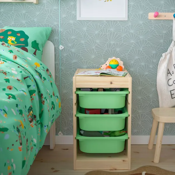 Etajeră cu containere Ikea Trofast 3 52 x 32 x 44 cm / Pin Masiv / Sonoma Oak photo 4