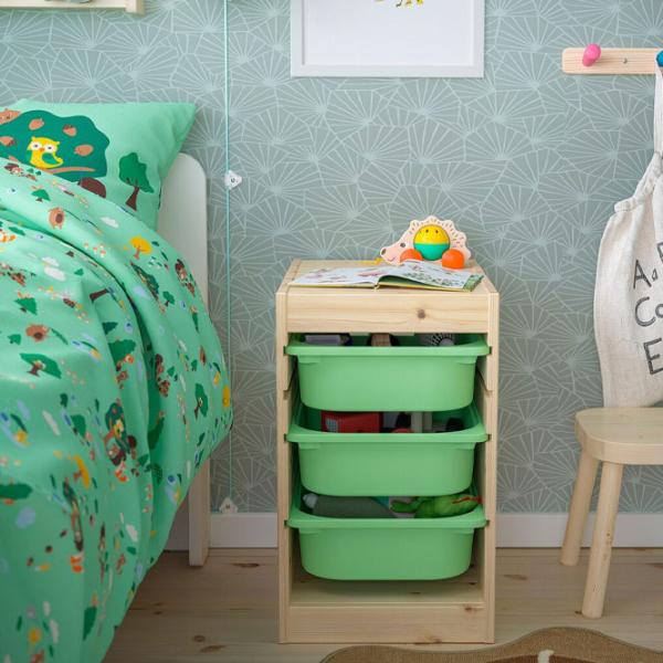 Etajeră cu containere Ikea Trofast 3 52 x 32 x 44 cm / Pin Masiv / Sonoma Oak photo 4