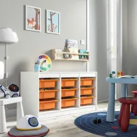 Стеллаж с контейнерами Ikea Trofast 9 56 x 99 x 44см cm / ЛДСП / White photo 6