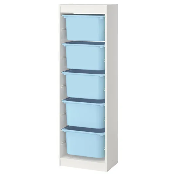 Стеллаж с контейнерами Ikea Trofast 5 145 x 46 x 30см cm / ЛДСП / White photo 1