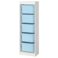 Стеллаж с контейнерами Ikea Trofast 5 145 x 46 x 30см cm / ЛДСП / White