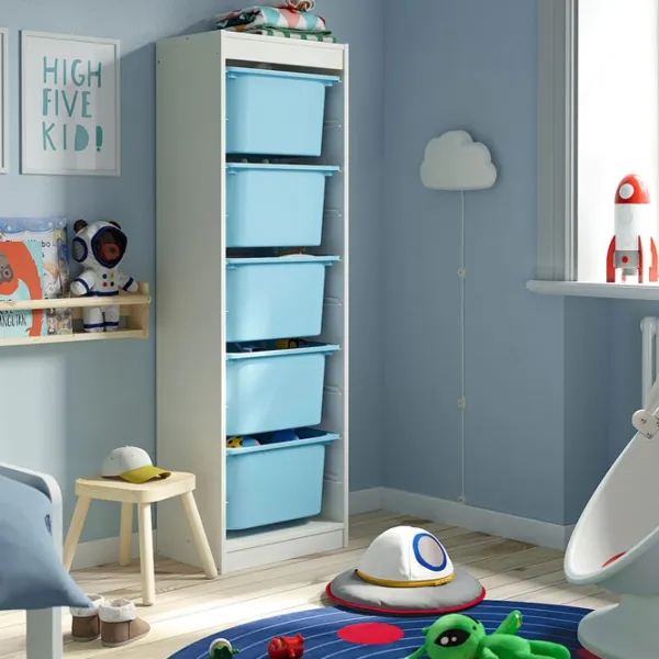 Стеллаж с контейнерами Ikea Trofast 5 145 x 46 x 30см cm / ЛДСП / White photo 4