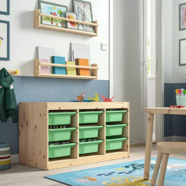 Etajeră cu containere Ikea Trofast 9 52 x 93 x 44 cm / Pin Masiv / Sonoma Oak photo 4