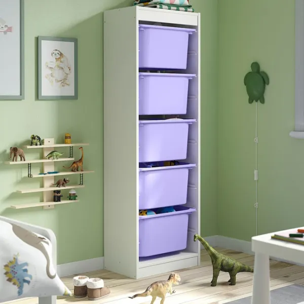 Стеллаж с контейнерами Ikea Trofast 5 145 x 46 x 30см cm / ЛДСП / White photo 3