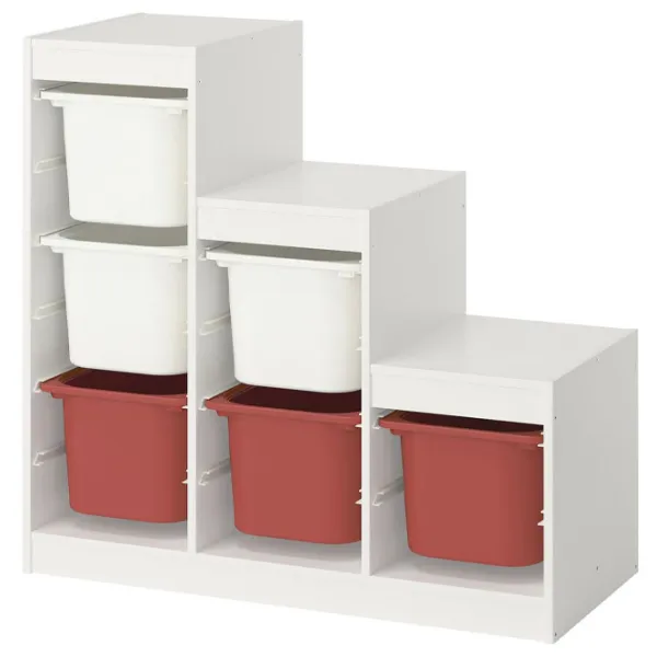 Стеллаж с контейнерами Ikea Trofast 6 94 x 99 x 44см cm / ЛДСП / White photo 1