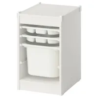 Etajeră cu containere Ikea Trofast 4 56 x 34 x 44 cm / Masiv / White