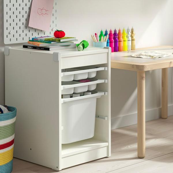 Etajeră cu containere Ikea Trofast 4 56 x 34 x 44 cm / Masiv / White photo 5