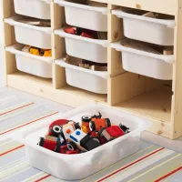 Стеллаж с контейнерами Ikea Trofast 9 52 x 93 x 44см cm / Массивная сосна / Дуб cонома photo 5