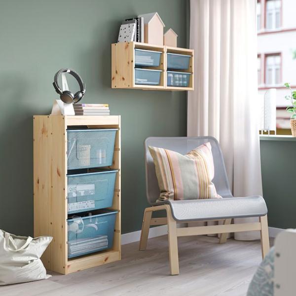 Etajeră cu containere Ikea Trofast 3 91 x 44 x 30 cm / PAL / Sonoma Oak photo 2