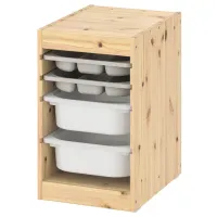 Etajeră cu containere Ikea Trofast 2 52 x 32 x 44 cm / Masiv / Sonoma Oak