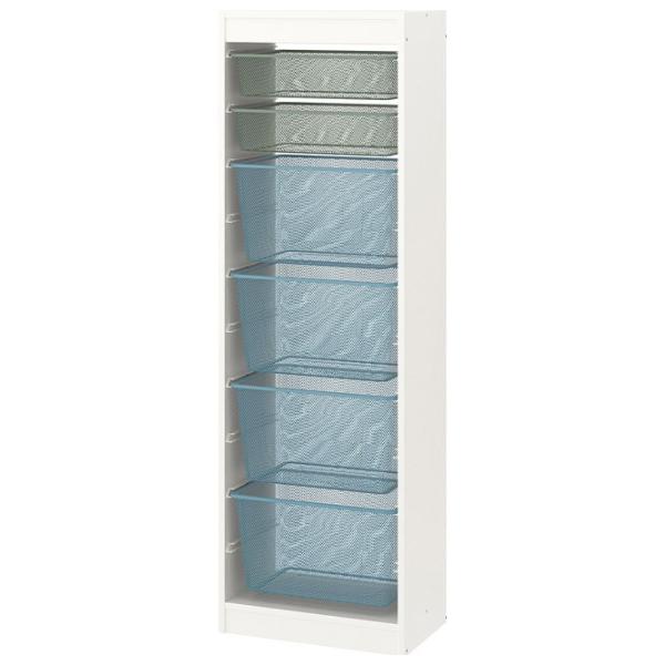 Стеллаж с контейнерами Ikea Trofast 6 145 x 46 x 30см cm / ЛДСП / White photo 1