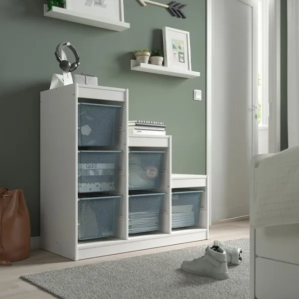 Стеллаж с контейнерами Ikea Trofast 6 94 x 99 x 44см cm / ЛДСП / White photo 2