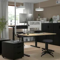 Офисный стол Ikea Mittzon ДСП/ Дуб Сонома photo 3
