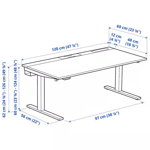 Masă de birou Ikea Mittzon PAL/ White photo 9 Masă de birou Ikea Mittzon PAL/ White photo 9