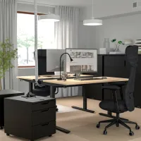 Masă de birou Ikea Mittzon MDF/ Stejar Sonoma photo 2