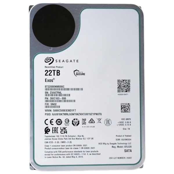 HDD Seagate ST22000NM000C-FR 22 TB  / Silver photo 2
