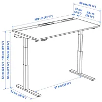 Masă de birou Ikea Mittzon PAL/ Brown photo 9