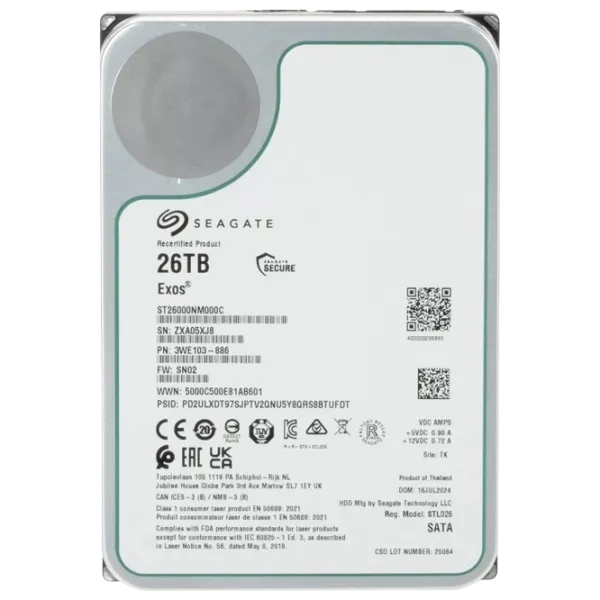 HDD Seagate ST26000NM000C-FR 26 ТБ  / Серебряный photo 2