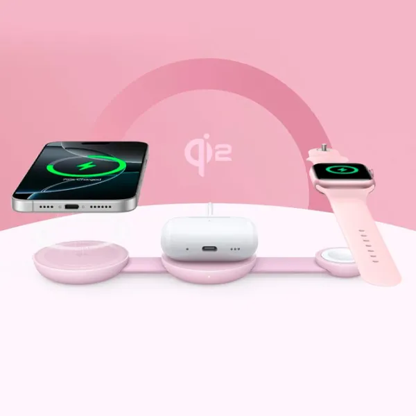 Încărcător wireless Belkin Qi2  / Pink photo 2