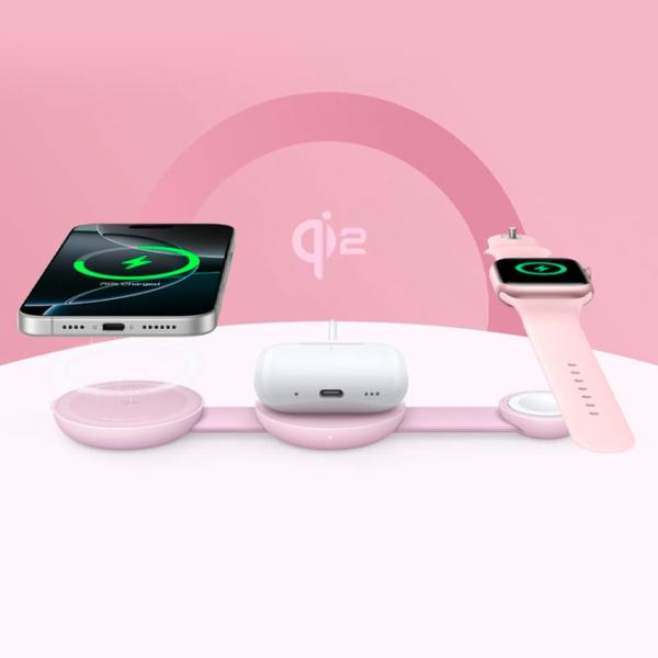 Încărcător wireless Belkin Qi2  / Pink photo 2