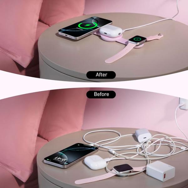 Încărcător wireless Belkin Qi2  / Pink photo 5