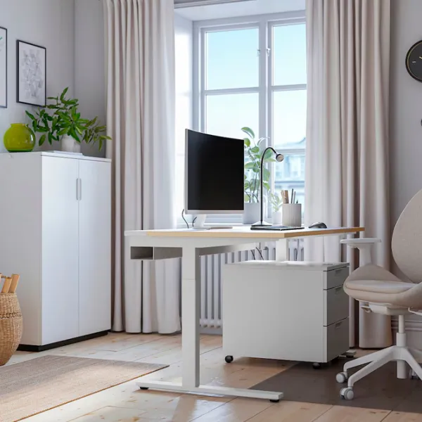 Masă de birou Ikea Mittzon PAL/ Stejar Sonoma photo 8