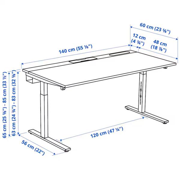 Офисный стол Ikea Mittzon ДСП/ Коричневый photo 8