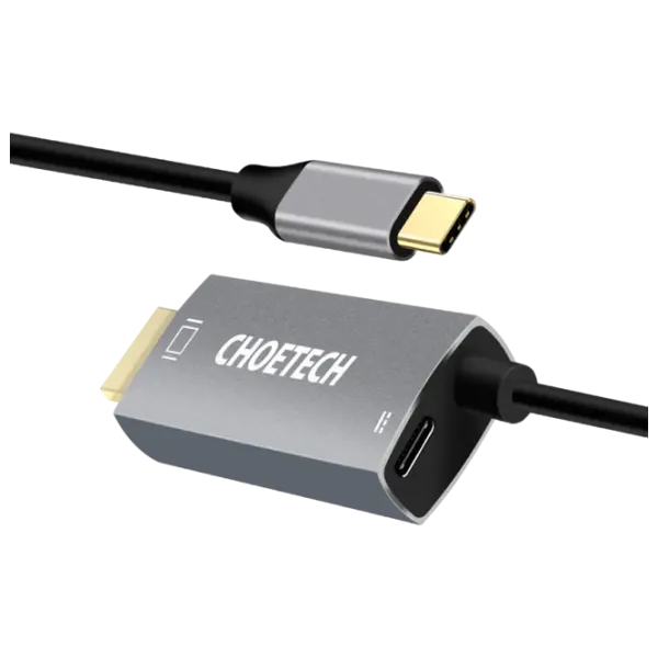 Кабель видео Choetech USB Type-C + HDMI 1.8 м / Серебряный photo 1