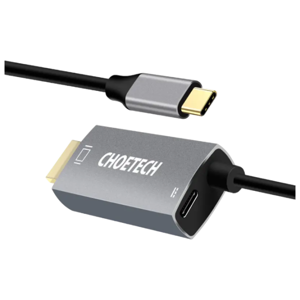 Кабель видео Choetech USB Type-C + HDMI 1.8 м / Серебряный photo 1