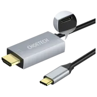 Cablu video Choetech USB Type-C + HDMI 1.8 m / Silver photo 3