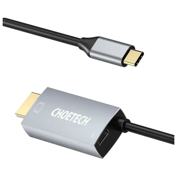 Кабель видео Choetech USB Type-C + HDMI 1.8 м / Серебряный photo 4