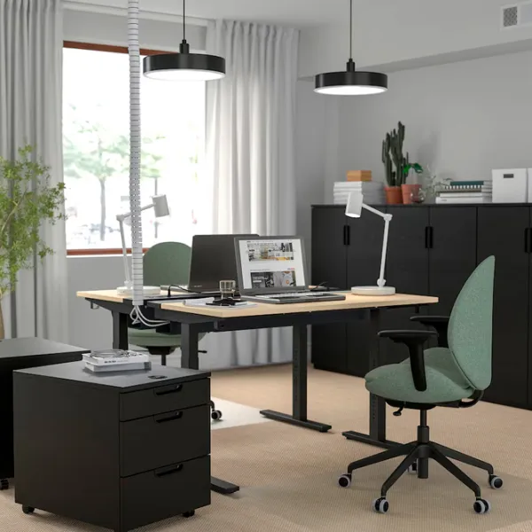 Офисный стол Ikea Mittzon ДСП/ Дуб Сонома photo 2 Офисный стол Ikea Mittzon ДСП/ Дуб Сонома photo 2