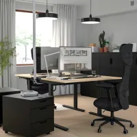 Masă de birou Ikea Mittzon PAL/ Stejar Sonoma photo 3