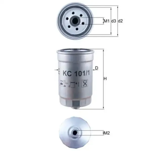 Топливный фильтр Mahle KC 101/1 80 мм photo 5 Топливный фильтр Mahle KC 101/1 80 мм photo 5