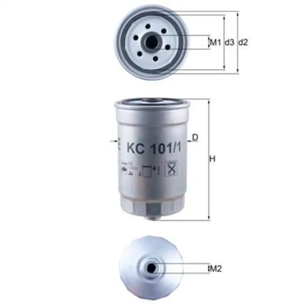 Топливный фильтр Mahle KC 101/1 80 мм photo 5 Топливный фильтр Mahle KC 101/1 80 мм photo 5