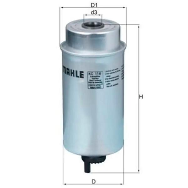 Filtru combustibil Mahle KC 116 79 mm photo 5 Filtru combustibil Mahle KC 116 79 mm photo 5