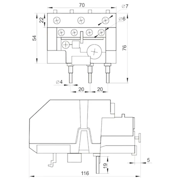 Releu electrotermic IEK РТИ-3363 600 V / 0 - 400 Hz photo 2