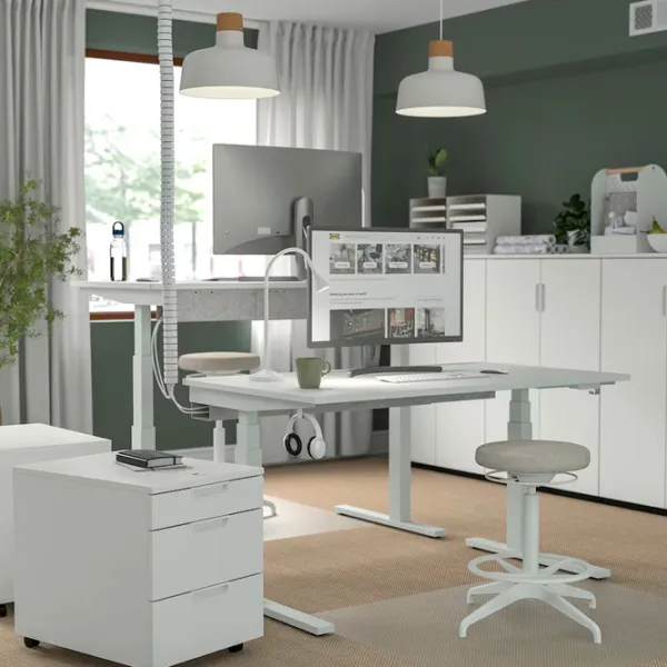 Masă de birou Ikea Mittzon PAL/ White photo 6