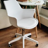 Scaun de birou Jumi Inez Plastic/ White photo 4